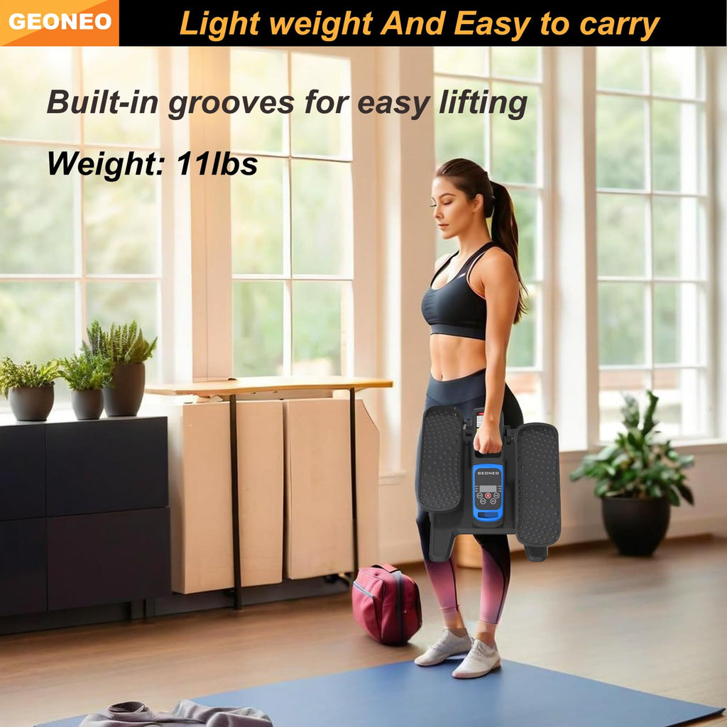Under Desk Elliptical Machine, Electric Elliptical Exerciser for Senior, Quiet and Small Electric Seated Pedal Exerciser for Home with Remote Control and 12 Adjustable Speeds