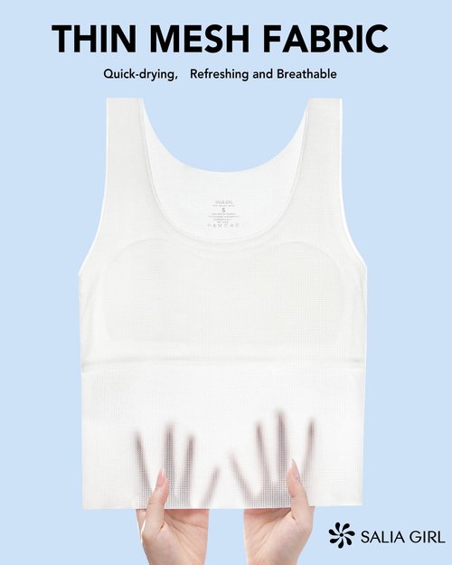SALIA GIRL Top Bras for Kids 7-8 Seamless Bras Tank Sports Bra 8-10 No Pads, Double Layer on Chest