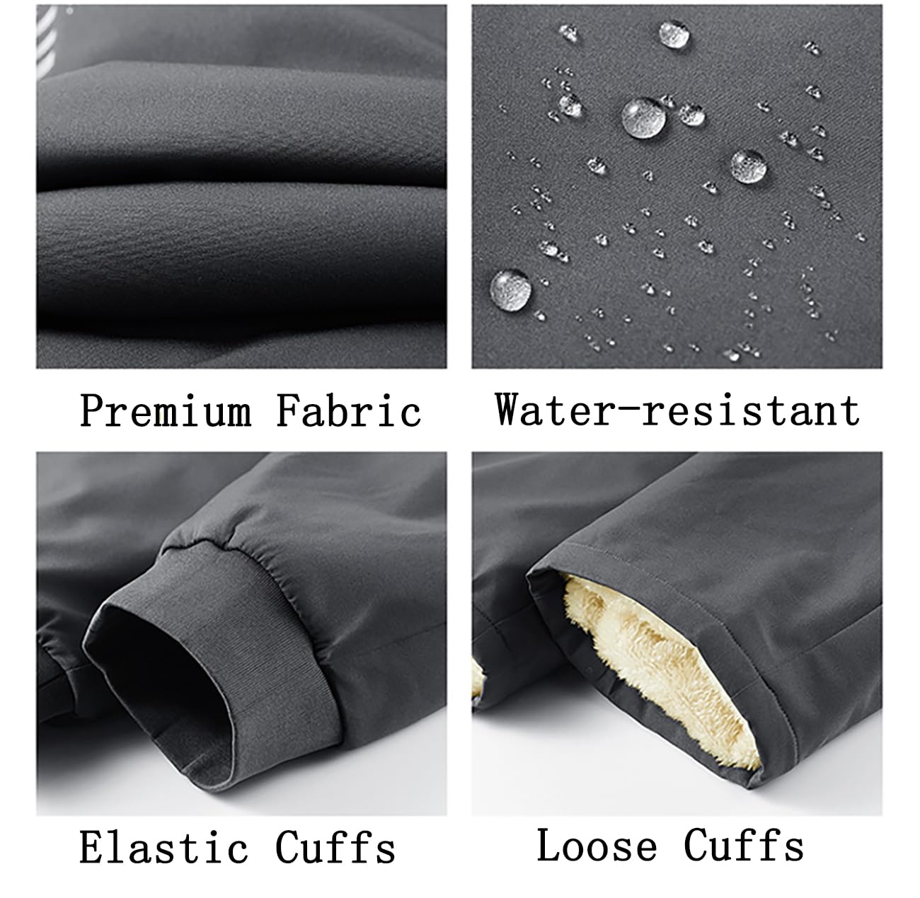 Purthet Winter Pants for Men Sherpa Fleece Lined Sweatpants Thermal Joggers for Outdoor, Snow with Zipper Pockets