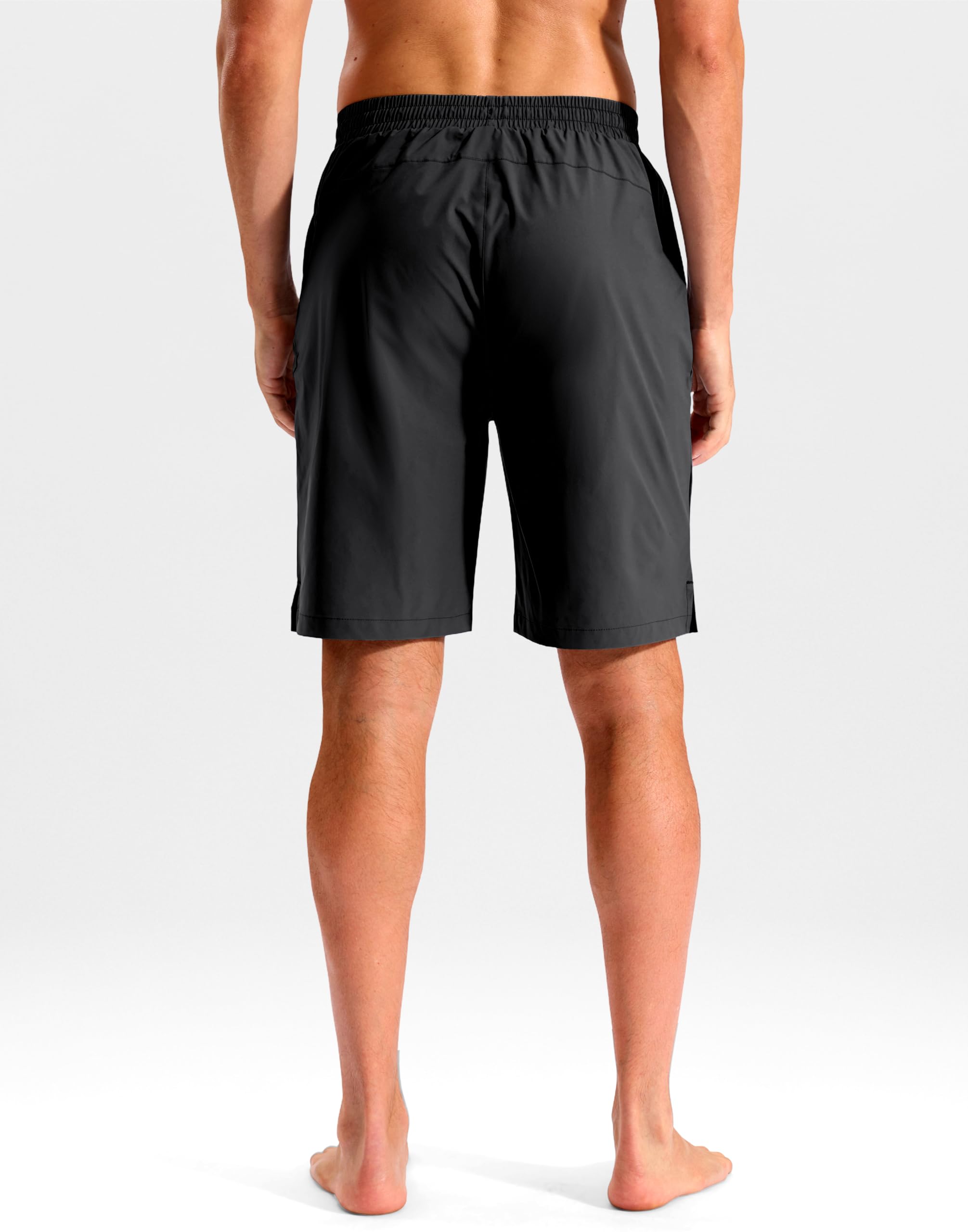 Pudolla Men's Swim Trunks 9"/11" Quick Dry Board Shorts Bathing Suits Beach Shorts for Men with Pockets - No Liner(Black 9 Inseam-XL)