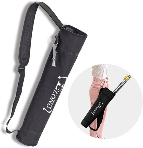 Elong Adjustable Archery Back Arrow Quiver Holder - Upgraded Quiver for Compound & Recurve Bows | Ideal for Youth & Adults