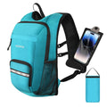 HOZMOZ 10L Small Hiking Backpack For Women Men, Lightweight Travel Packable Back Pack, Foldable Camping Hiking Daypack With Vest-style and Touchscreen Phone Pocket (Lake Green)