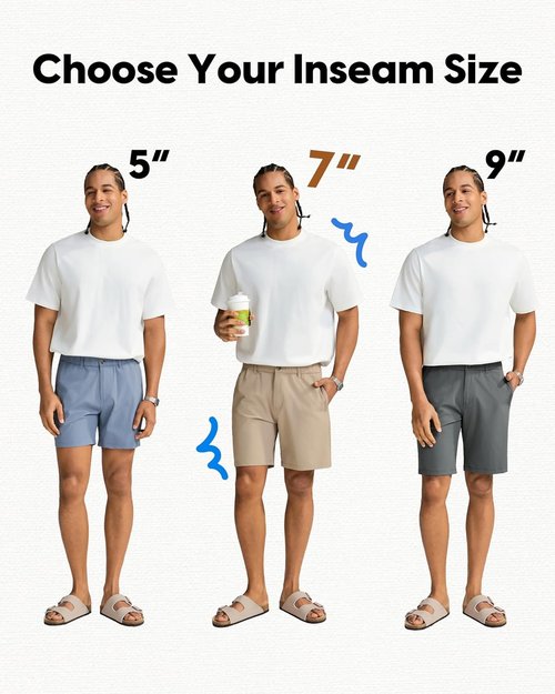 Maamgic Men's Casual Shorts - Durable Quick-Dry Stretch Summer Shorts | Available in 5", 7", 9" Sizes