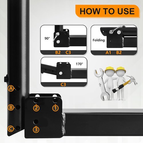 KAIRAY Foldable Hitch Mount Flagpole Holder - Universal Fit for 2-Inch Hitch Receivers | Ideal for Trucks, SUVs, RVs