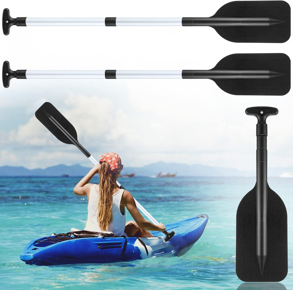 Trader Telescoping Canoe Paddles - Adjustable Aluminum Oars 21.3-41.7 in for Kayaks & Dinghies