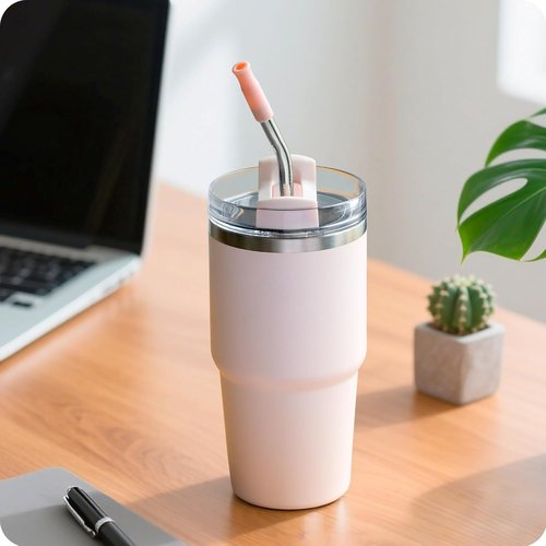 Bent Metal - Reusable Stainless Steel Straws for Stanley 20 oz | 3-Pack with Silicone Tips - BPA Free, Vivid Violet
