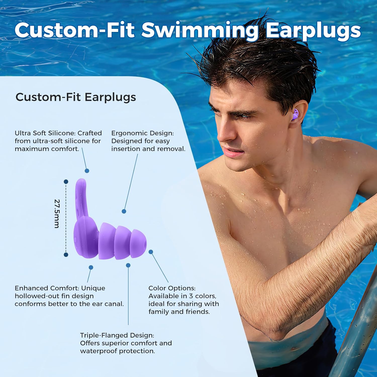 Swimming Earplugs for Adults