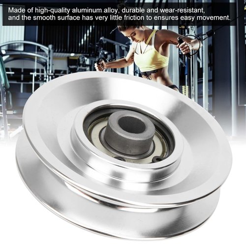 Jwthee Aluminum Pulleys for Cable Machine, 2 PCS Pulley Wheel Universal Bearing Wheel for Home Gym Exercise Machine Attachments (80mm)