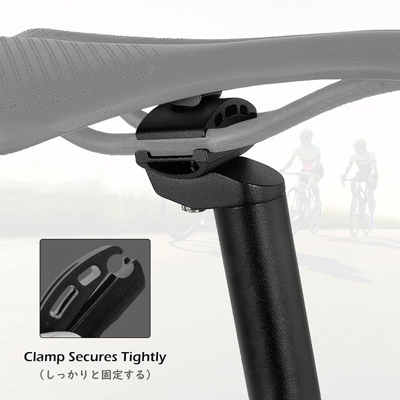 TRIWONDER Bike Seat Post 350mm Aluminum 25.4-31.6mm, 6 Sizes, Black 02