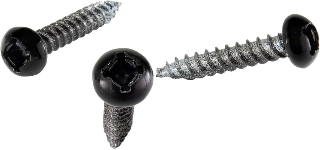 RecPro 8x1 Pan Head Metal RV Screws - Polar Black | Multi-Pack for Factory Finished Look (50 Count)