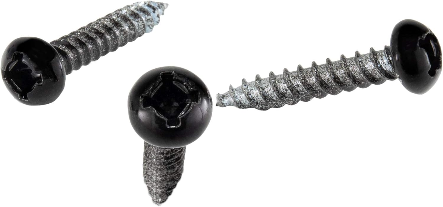 RecPro 8x1 Pan Head Metal RV Screws - Polar Black | Multi-Pack for Factory Finished Look (50 Count)