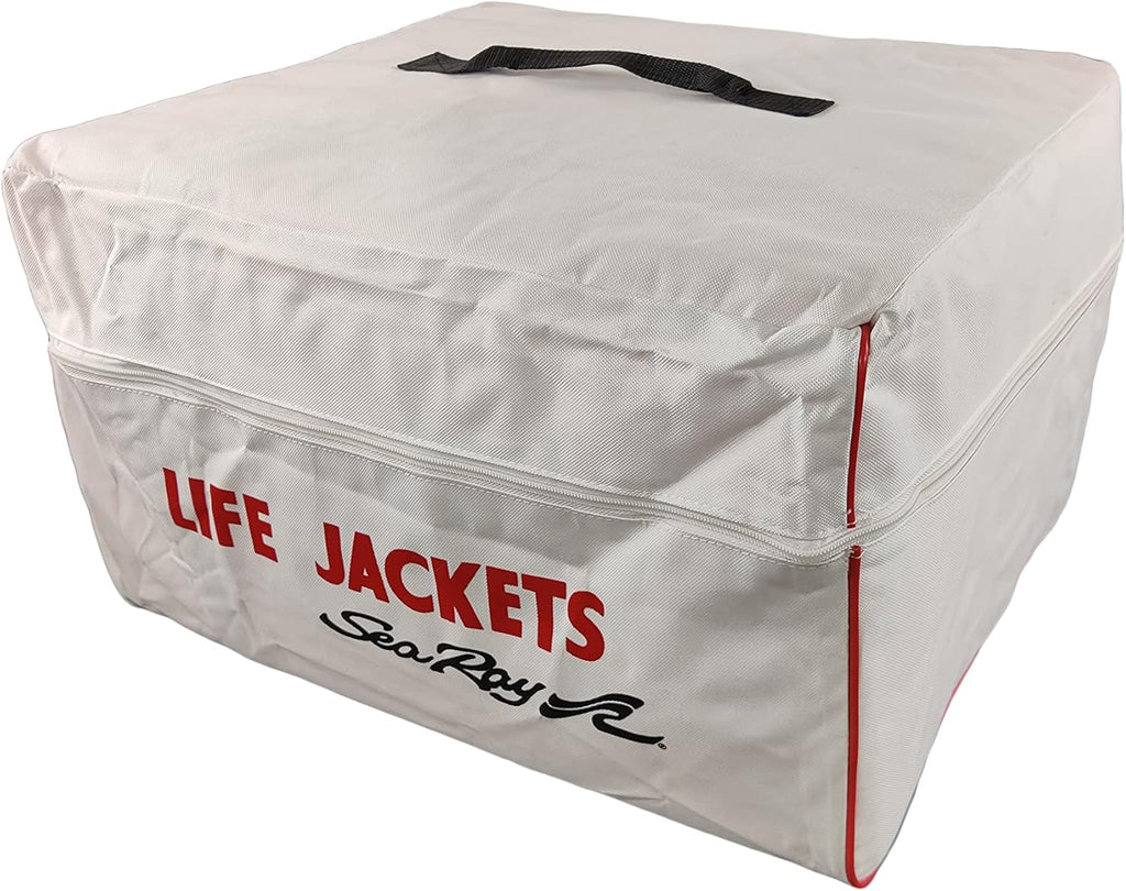 Sea Ray Life Jacket Storage Bag - Heavy Duty Marine Vest for Boats | White Color