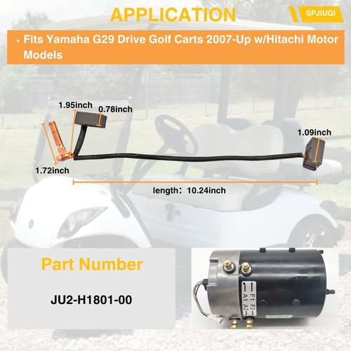 SPJIUQI 2Pcs JU2-H1801-00 Golf Cart Motor Brush Kit for Yamaha G29 Motor Brushes FIts Yamaha G29 Drive Golf Carts 2007-Up w/Hitachi Motor Models