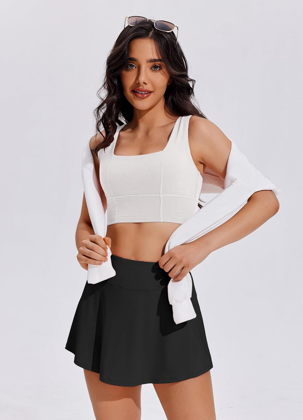 PINSPARK Tennis Skirts for Women - Lightweight Pleated Athletic Skort with Shorts Pocket | Ideal for Golf & Pickleball
