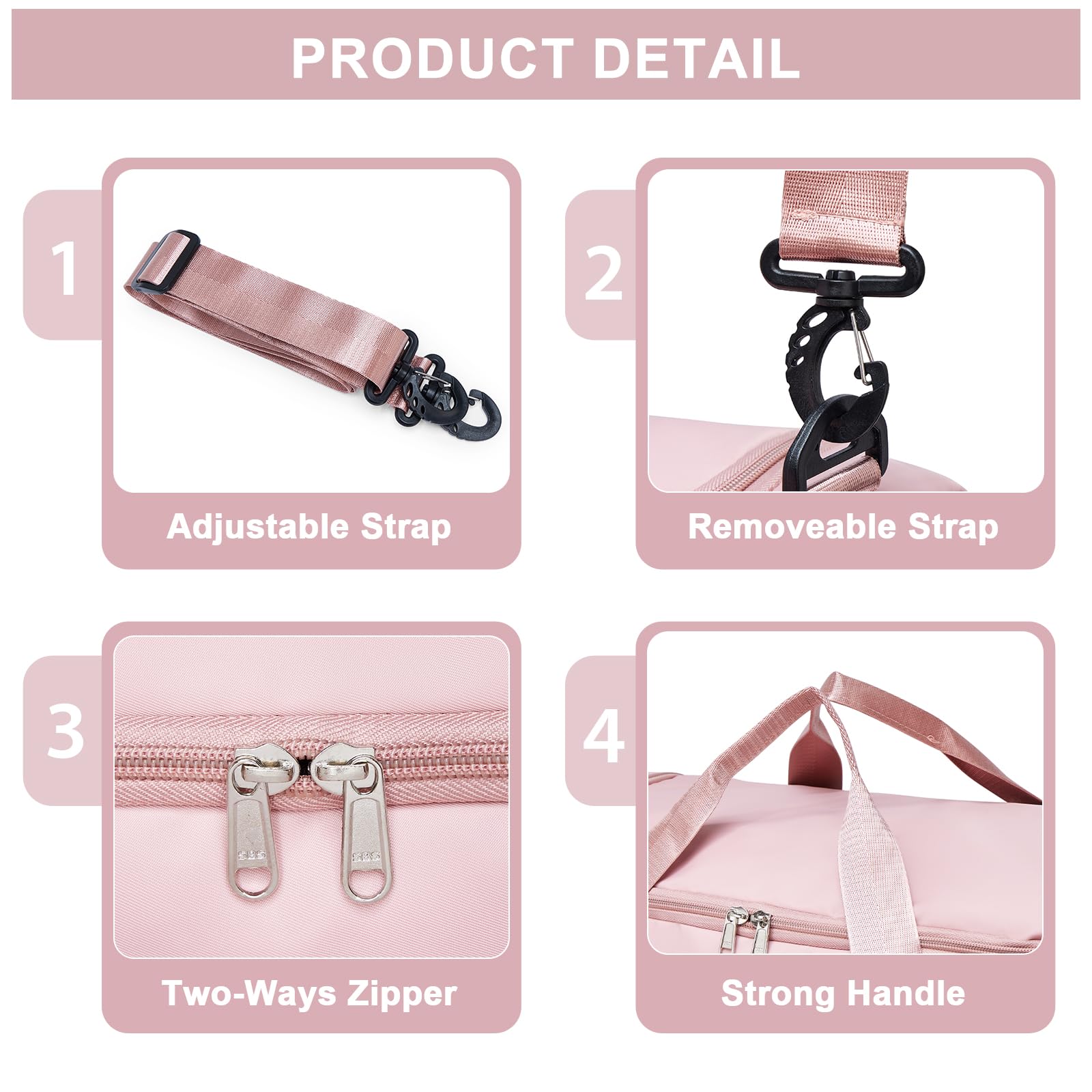 Large Travel Duffle Bag, Carry On Weekender Bag with Shoe Compartment, Gym Tote Overnight Bags for Women for Travel with Toiletry Bag