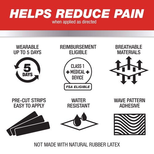 MUELLER Sports Medicine Typhoon Elite Kinesiology Therapeutic Tape, Quality Athletic Tape, Latex Free, 20 Pre-Cut I-Strips, 2" x 9.75" Each Strip, Beige