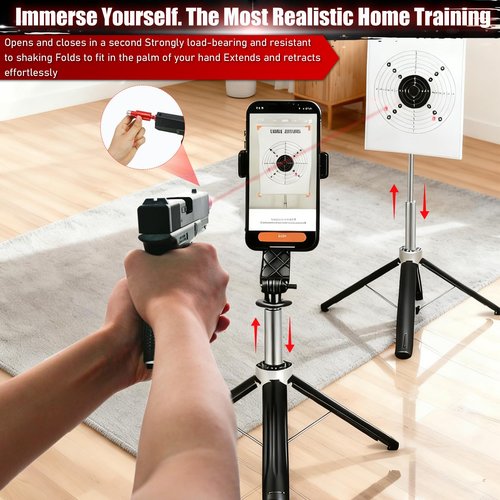 JKLESA Dry Fire Laser Training System, Laser Shooting Training, Compatible with 9mm/.38SPL Caliber, for Shooting Training Practice, Free App, Includes Laser Training Cartridge & Dozens of Drills