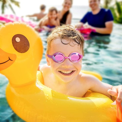 Keary Kids Swim Goggles - Anti-Fog, Waterproof, UV Protection | Clear Vision for Ages 3-12
