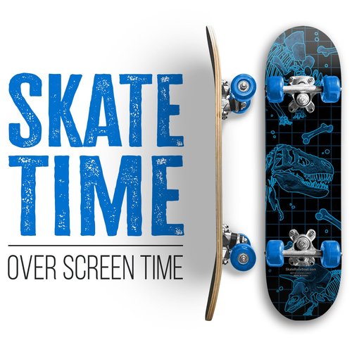 24 inch Rude Boyz Mini Cruiser Skateboard - Aluminium Trucks - Kids Skateboard Ages 5-8 Beginner - Skateboards for Kids