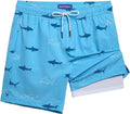 Maamgic Men's Swim Trunks - Quick Dry Bathing Suit with Compression Liner & Zipper Pockets | 7-Inch