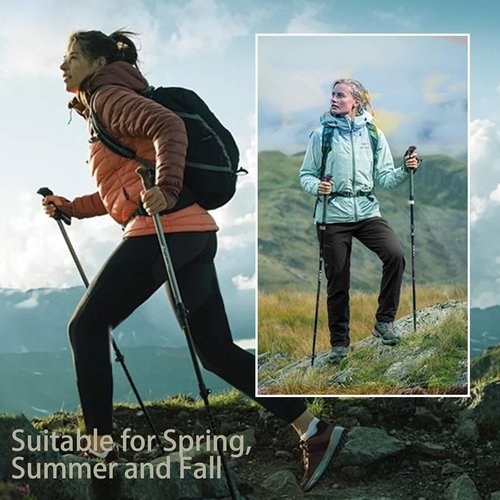Hidkat Women's Hiking Pants - Lightweight, Breathable, Quick-Dry Athletic Trousers with Zipper Pocket