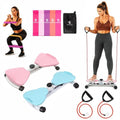 Strenvo Waist Twister Machine for Home Workout (Pink) with 5 pcs Resistance Bnads Set