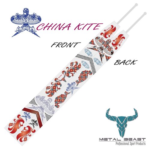 CRAZY FOXS Wrist Wraps for Powerlifting, Strength Training, Bodybuilding, Cross Training, Weightlifting, Available in Multiple Designs (China Kite)