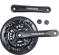 THALOUS Bicycle Crankset 6 7 8 Speed 42/34/24T Universal Square Crank Set 170MM Crank Arm for Mountain Bike