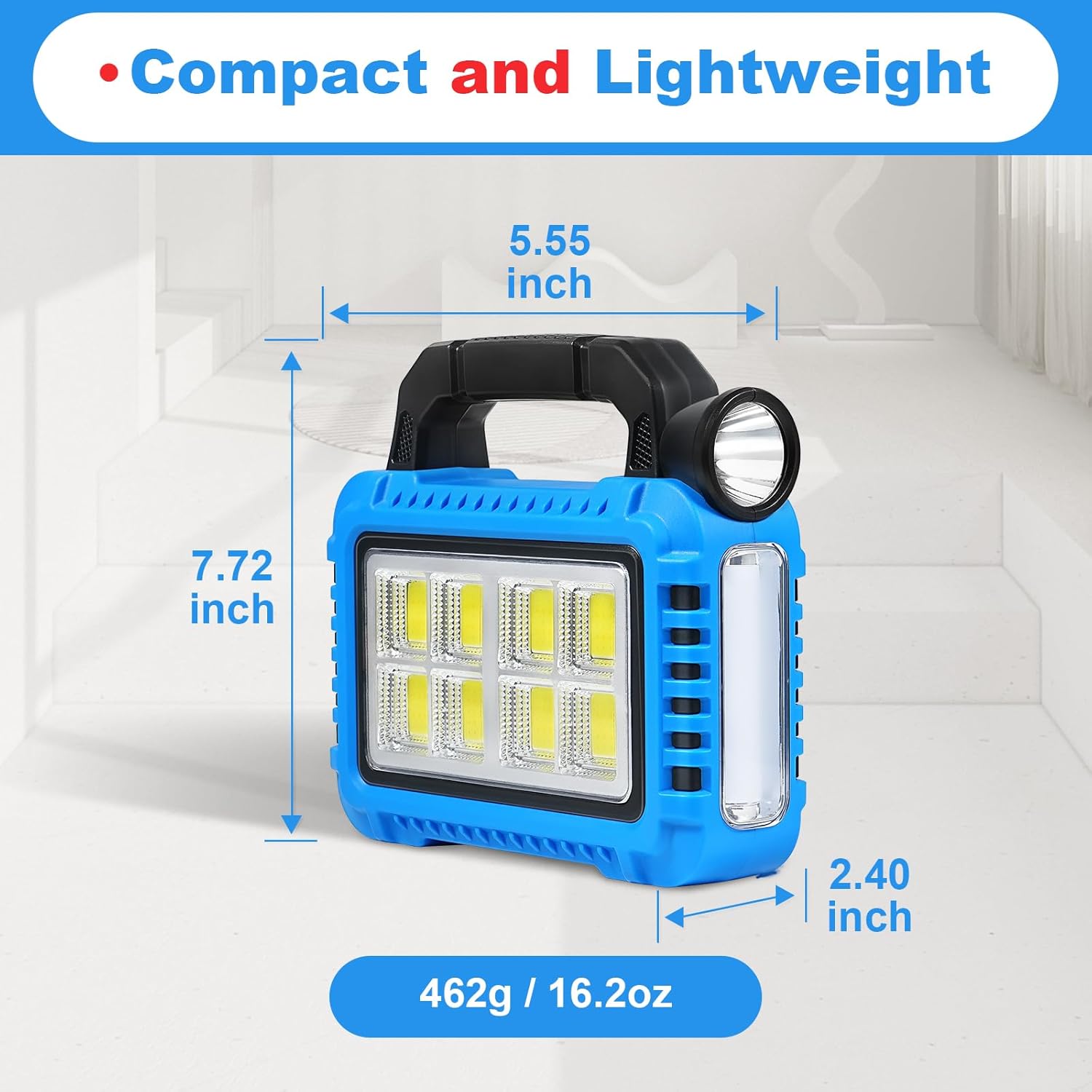 TANSOREN Solar Lanterns - 2 Pack LED Camping Lights | Rechargeable Emergency Flashlights for Power Outages