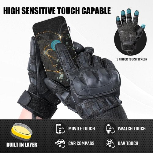 AXBXCX Motorcycle Tactical Gloves - Durable, Flexible Protection with Touchscreen Capability | Ideal for Outdoor Activities