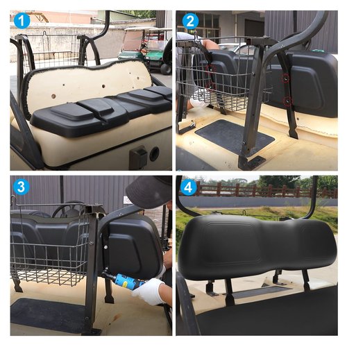 Roykaw Golf Cart Front Seat Back Cushion Assembly for Club Car DS 2000.5-up Gas & Electric Models