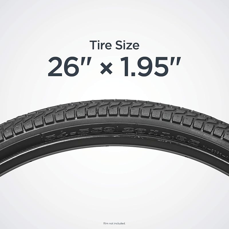 Schwinn 26 x 1.95 Hybrid/Kevlar Mountain Tire - Black, 26" x 1.95", Steel Bead