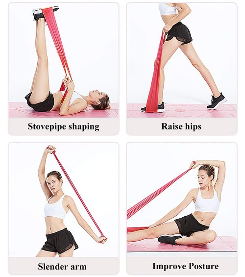 Hoocan Resistance Band for Working Out Exercise Bands Workout Stretch Bands Elastic Bands for Exercise with 3 Resistance Levels