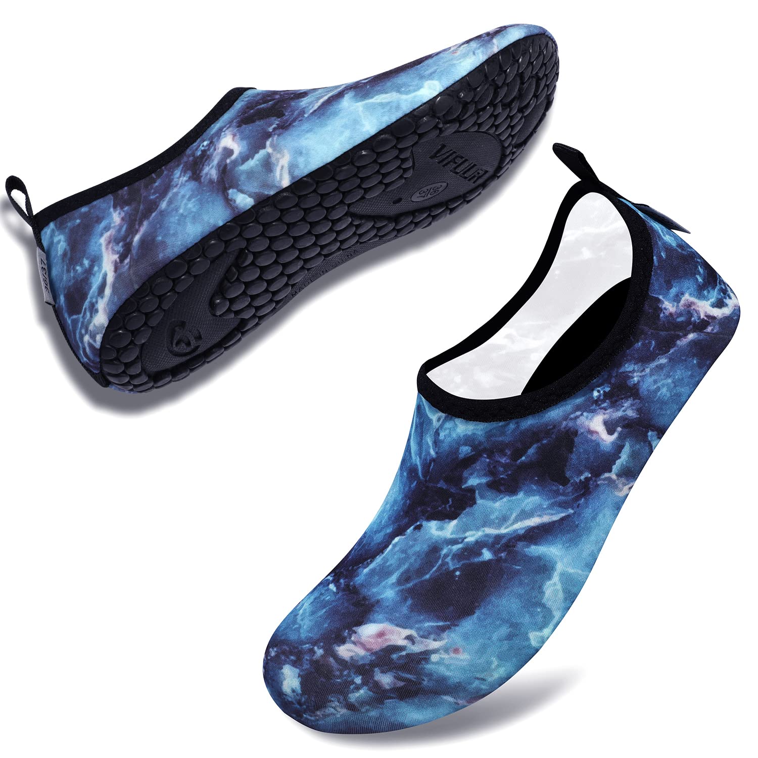 VIFUUR Water Sports Unisex Shoes Marble Grey - 9-10 W US / 7.5-8.5 M US (40-41)