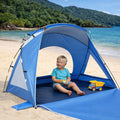 Skiennix Beach Tent - Portable Sun Shelter for 2-8 People | UPF 50+ UV Protection & Easy Setup
