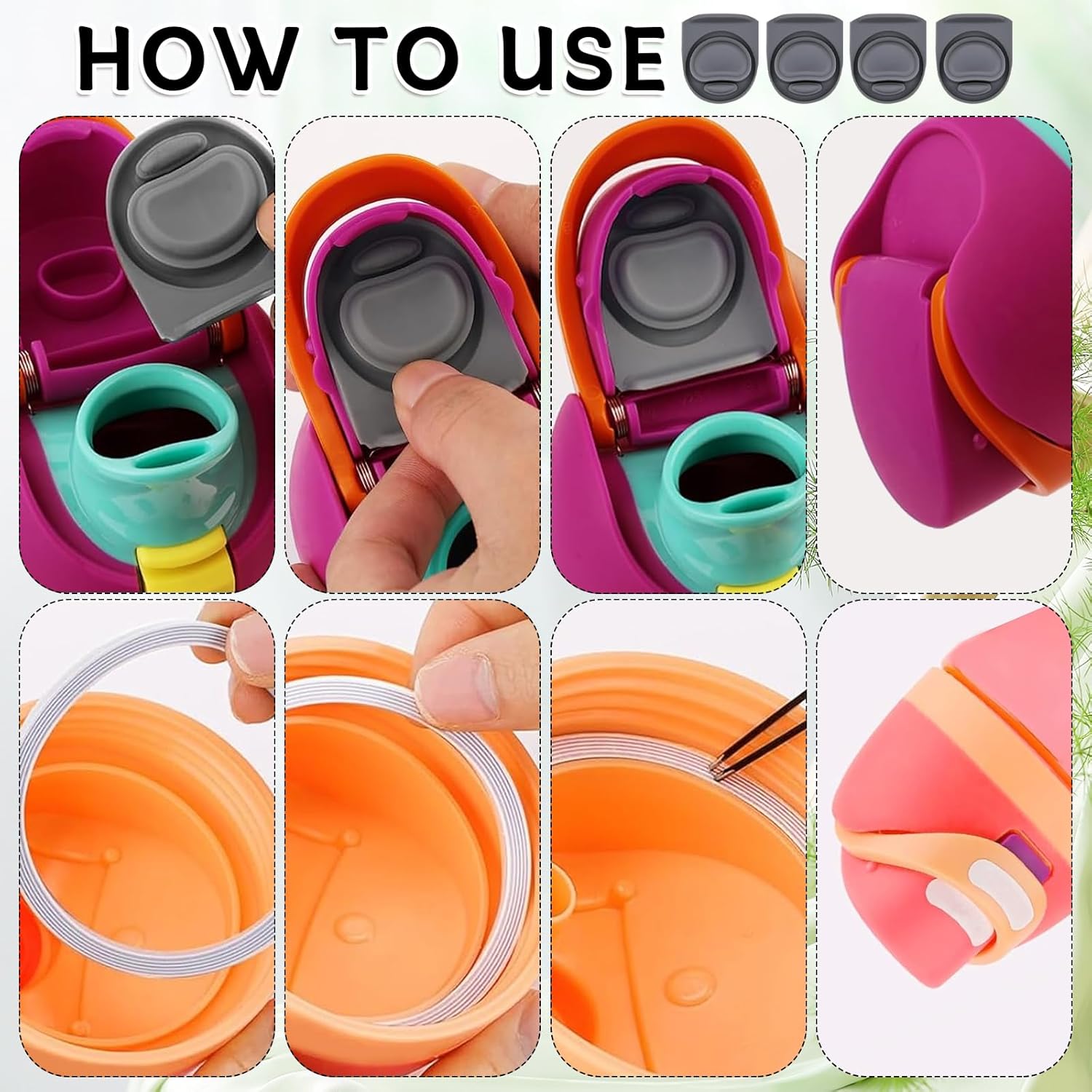 Owala | Replacement Rubber Stopper & O-Ring Gasket Set - Compatible with 24oz & 32oz Water Bottles