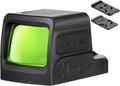 EM1 Enclosed Red & Green Dot Sight - Multi Reticle Micro Reflex Sight with MOS/RMR Adapter Plate | Parallax-Free, RMSc/K Compatible (Black & FDE)