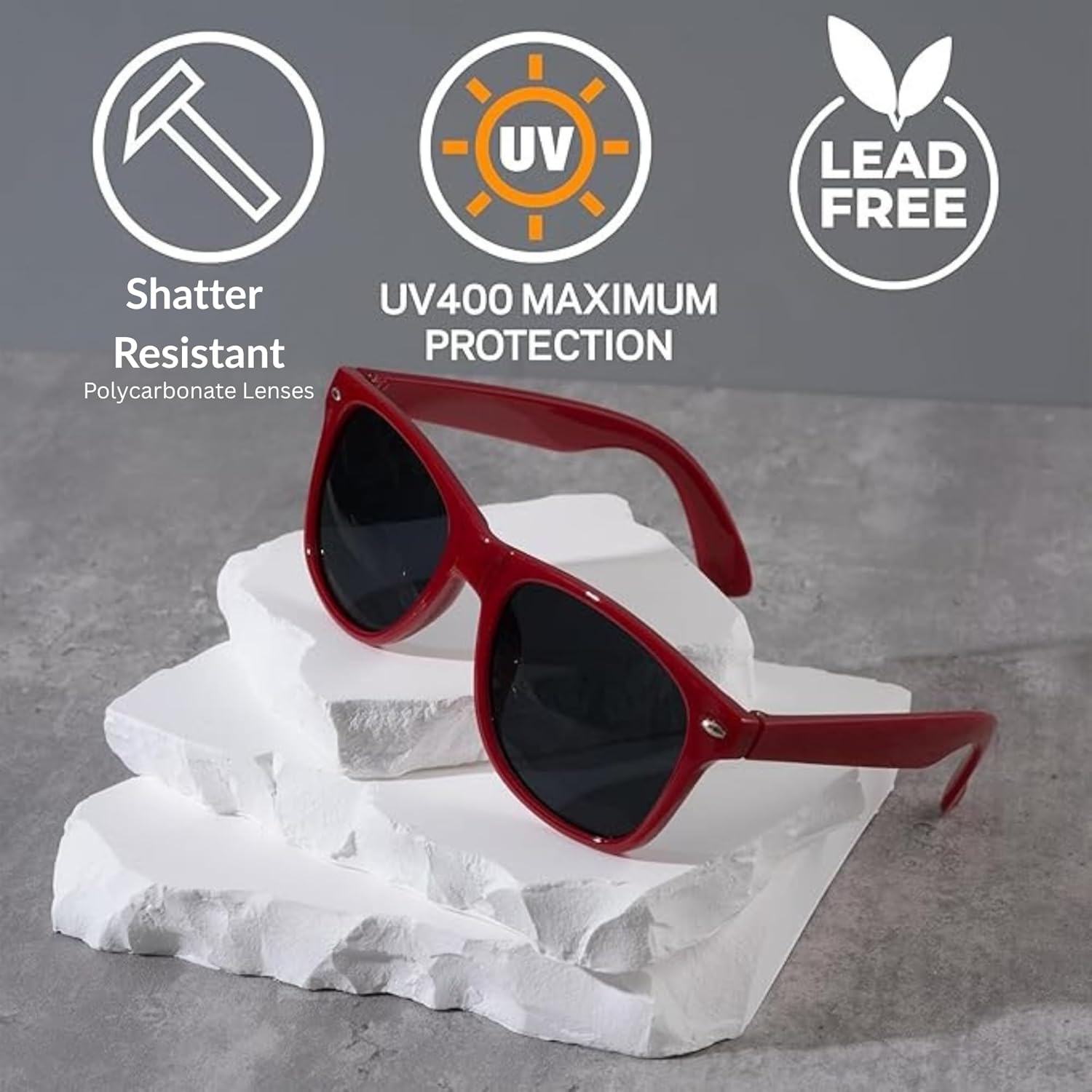 Skiennix Kids Sunglasses - UV400 Protection, Lightweight Frames & Shatter-Resistant Lenses
