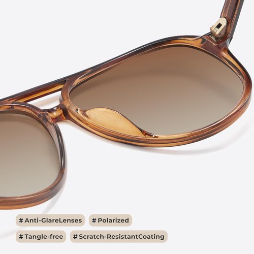 Livho Polarized Aviator Sunglasses - Retro Oversized UV Protection Shades for Men & Women