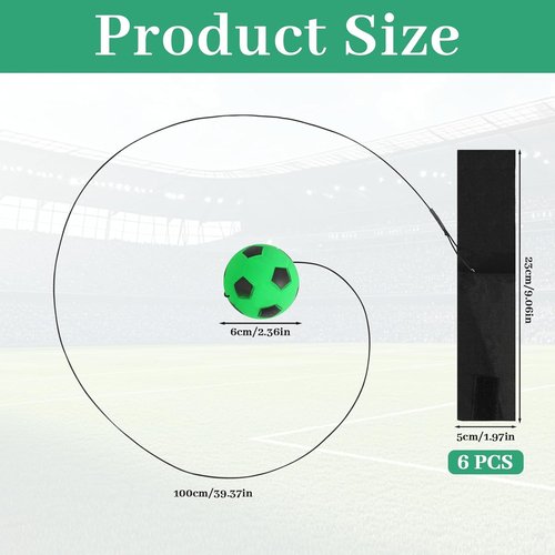 Green Wrist Return Ball of String, 2.36 Inch Rubber Rebound Foam Sports Wrist Balls with Wrists Strap, Bounce Back Ball on String, Elastic Rubber Wrists Sports Return Balls for Adults Teens