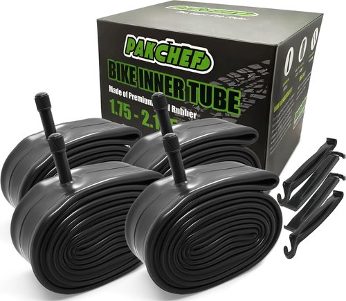 Heavy Duty Bike Inner Tube - 26 x 1.75/1.95/2.10/2.125 | Thick Schrader Valve Tube for Road & MTB Cruisers