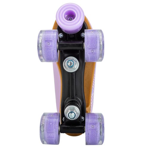 YYW Roller Skates for Girls and Women, Fantastic Pink Purple PU Leather Light Up Kids Youth Roller Skates, Indoor Outdoor Roller Skates Girls Ages 8-12 (32-Youth 1,Purple)