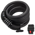 Lumintrail Combination Bike Lock Cable - 6ft Bike Locks Heavy Duty Anti Theft with Combinations - Bike Cable Lock Combination with Mounting Bracket (1 Pack, Matte Black)