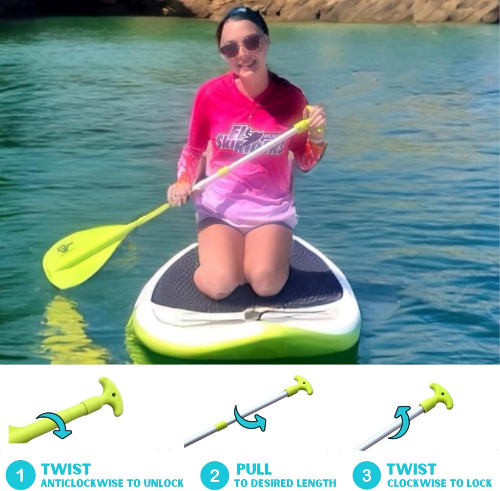 SandShark Premium Telescoping Boat Paddle - Lightweight & Durable Aluminum Oars, 22''-42'' Length