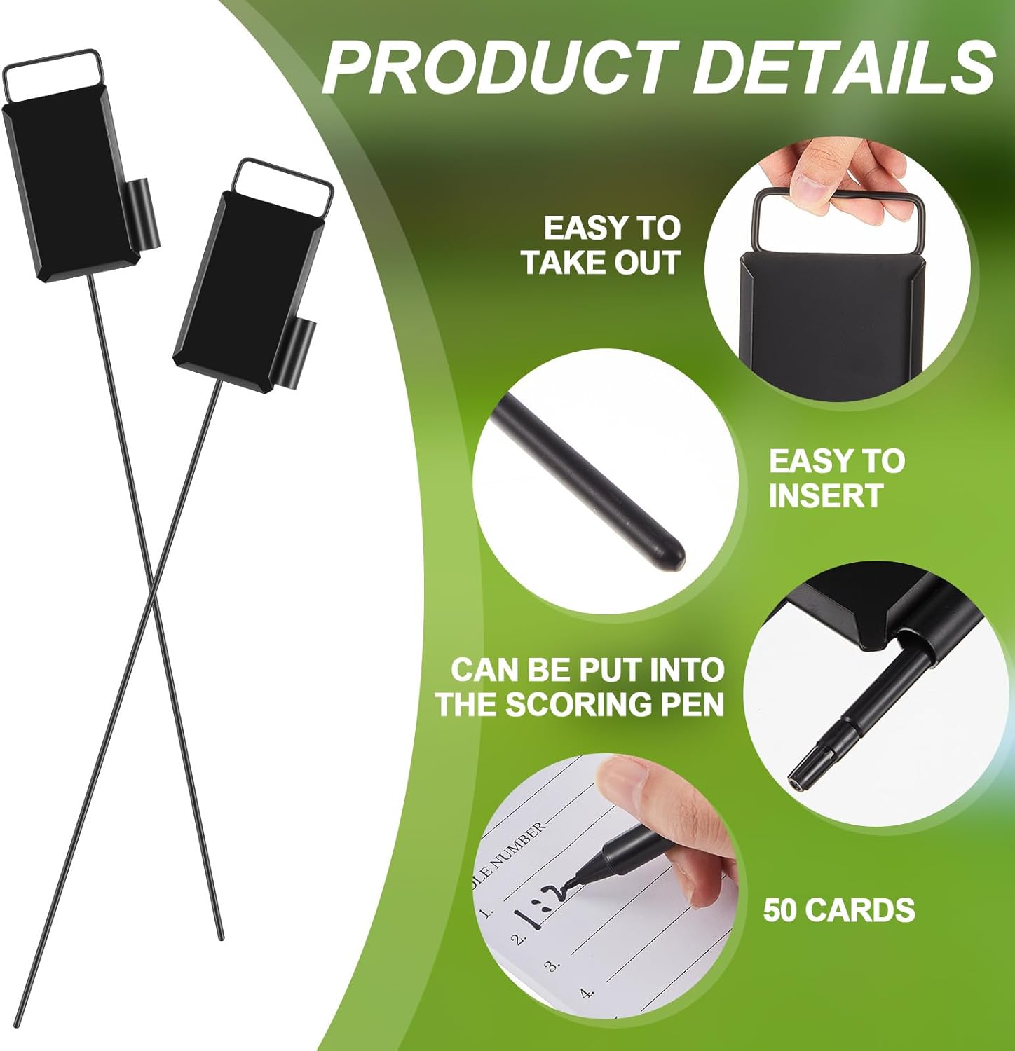 Shappy Golf Proximity Marker Set - Closest to The Pin CTP Markers with Black Pens | 4 or 6 Pack