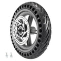 HTBCCHB 8.5 inch Solid Tire with hub，Explosion-Proof Solid Tire Wheel Hub 110mm brake rotors Set，Shock Absorbing Scooter Tubeless Tyre compatible with Mi M365/1s gotrax Electric Scooter parts