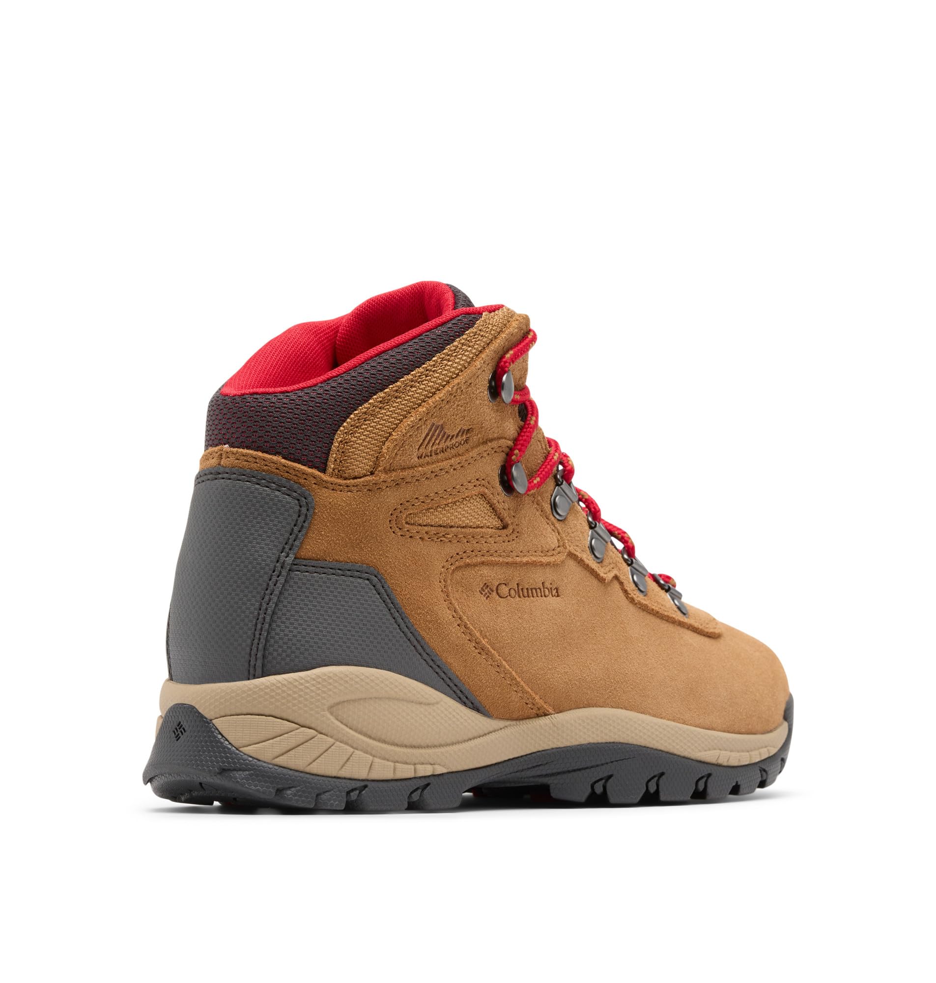 Columbia Women's Newton Ridge Plus Waterproof Amped, 2024 Elk/Mountain Red, 7