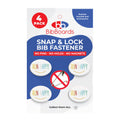 bibSNAPS Race Bib Clips - Safety Lock Fasteners - Secures Running, Marathon, Cycling and Event Number, Non Magnetic, Easy to Use, Soft & Reusable - Replacement for Pins & Magnets - Run Happy (4pcs)