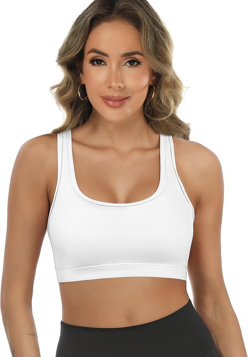 Buauty Sports Bras for Women - Medium Support Racerback Gym & Yoga Bra | 2 Pack Set