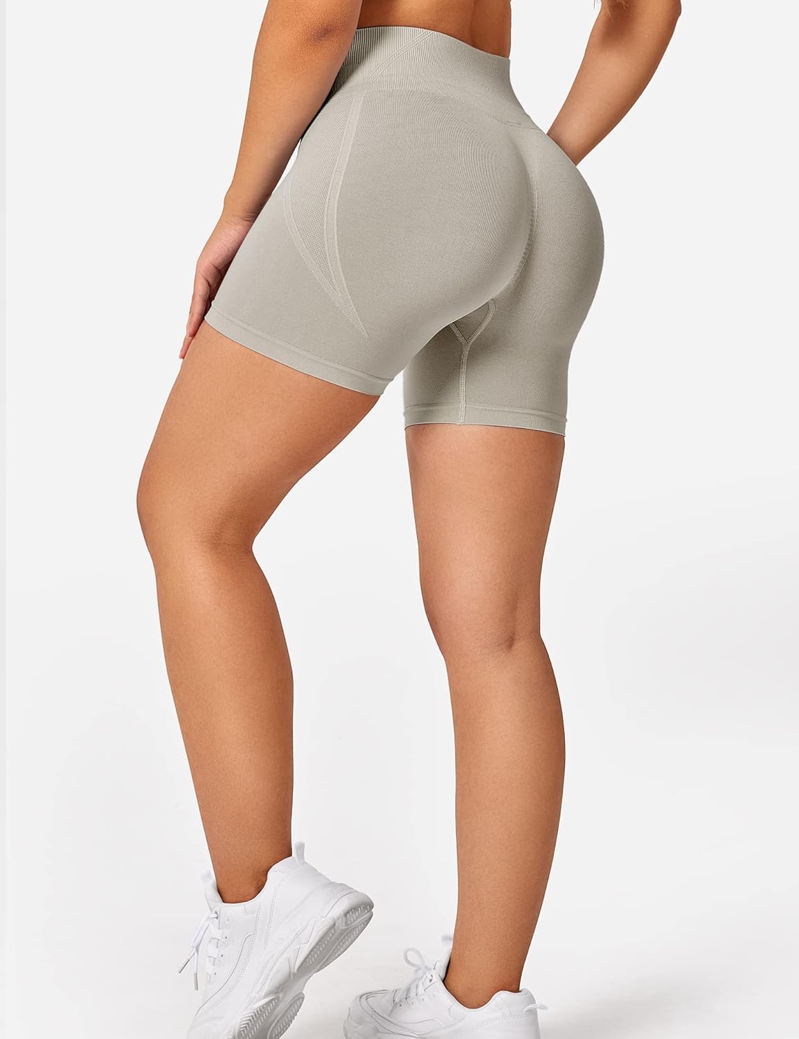 YEOREO High Waisted Scrunch Workout Shorts for Women - Butt Lifting Yoga & Gym Biker Shorts